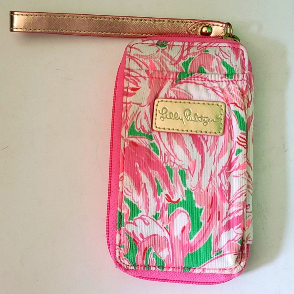 Lilly Pulitzer pink wristlet